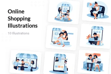 Online Shopping Illustration Pack