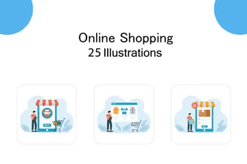 Online Shopping Illustration Pack