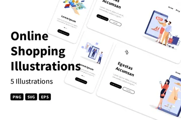 Online Shopping Illustration Pack