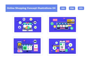 Online Shopping Illustration Pack