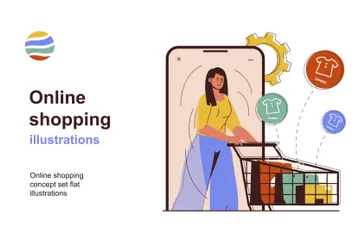 Online Shopping Illustration Pack