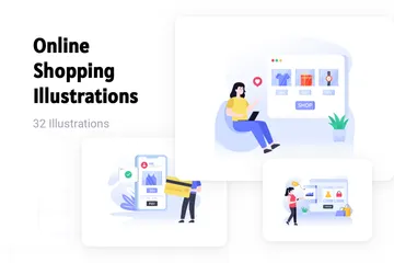 Online Shopping Illustration Pack