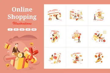 Online Shopping Illustration Pack