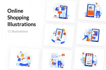 Online Shopping Illustration Pack