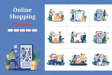 Online Shopping Illustration Pack