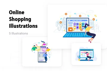 Online Shopping Illustration Pack