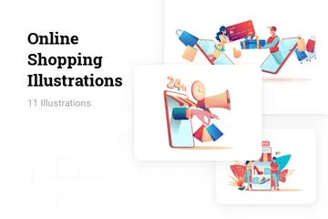 Online Shopping Illustration Pack