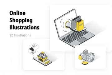 Online Shopping Illustration Pack