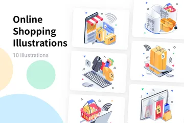 Online Shopping Illustration Pack