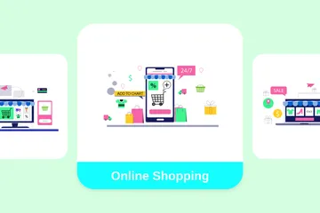 Online Shopping Illustration Pack