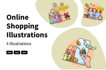 Online Shopping Illustration Pack