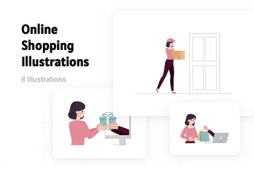 Online Shopping Illustration Pack