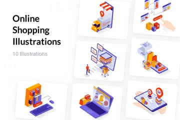 Online Shopping Illustration Pack