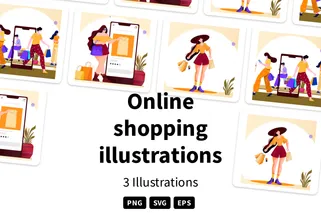 Online Shopping Illustrations