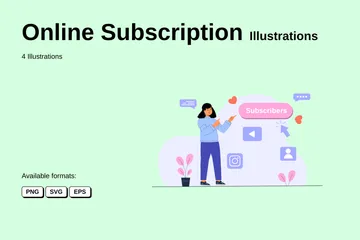 Online Subscription Illustration Pack