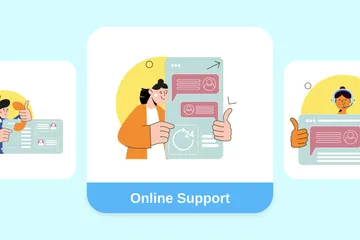 Online Support Illustration Pack