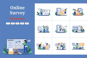 Online Survey Illustration Pack