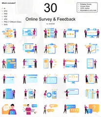 Online Survey & Feedback Illustration Pack