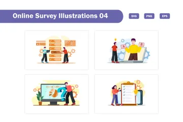 Online Survey Illustration Pack