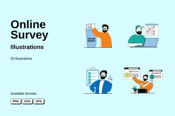 Online Survey Illustration Pack