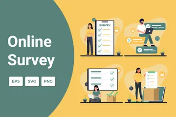 Online Survey Illustration Pack