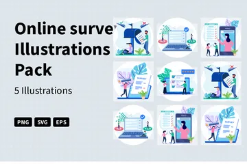 Online Survey Illustration Pack