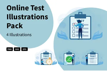 Online Test Illustration Pack