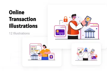 Online Transaction Illustration Pack