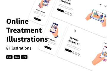 Online Treatment Illustration Pack