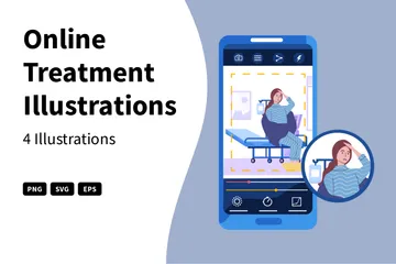 Online Treatment Illustration Pack