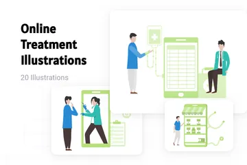 Online Treatment Illustration Pack