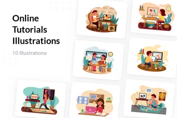 Online Tutorials Illustration Pack