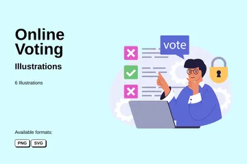 Online Voting Illustration Pack