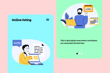 Online Voting Illustration Pack