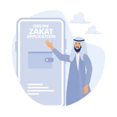 Online-Zakat-Antrag Illustrationspack