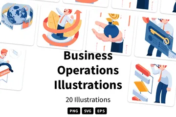 Operations commerciales Illustration Pack