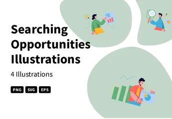 Recherche d'opportunités Pack d'Illustrations