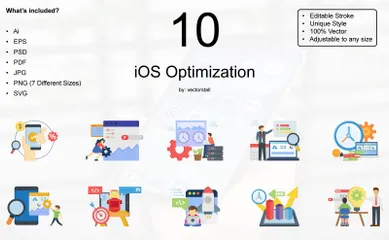 Optimisation iOS Pack d'Illustrations