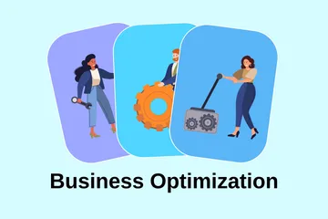 Optimización empresarial Paquete de Ilustraciones