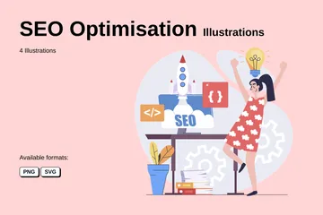 Optimización SEO Paquete de Ilustraciones