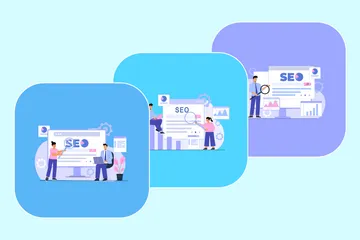 Optimización SEO Paquete de Ilustraciones