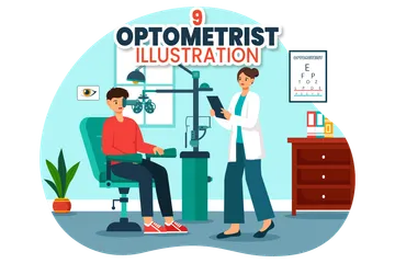 Optometrist Illustration Pack