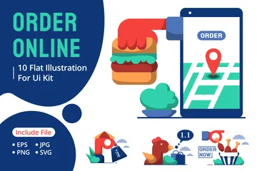Order Online Illustration Pack