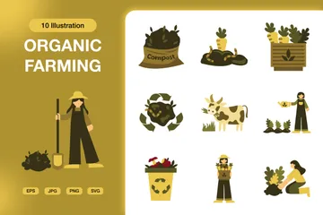 Organic Farming Illustration Pack
