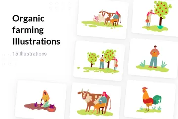 Organic Farming Illustration Pack