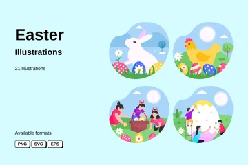 Ostern Illustrationspack