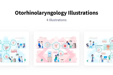 Oto-rhino-laryngologie Pack d'Illustrations