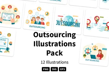 Outsourcing Illustration Pack