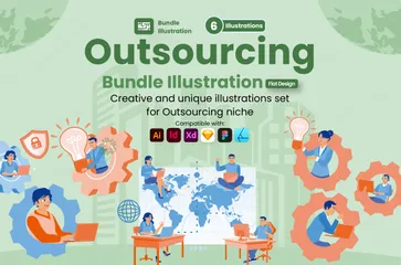 Outsourcing Illustration Pack