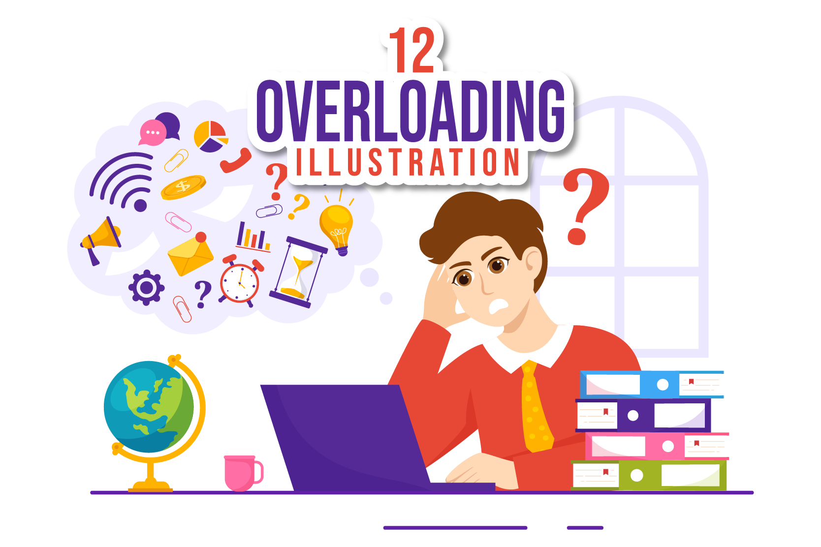 Overloading Illustration Pack - 12 Free Download Business Illustrations ...